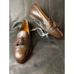 Vintage Salvatore Ferragamo Men's size 9.5 D Brown Leather Tassel Loafers